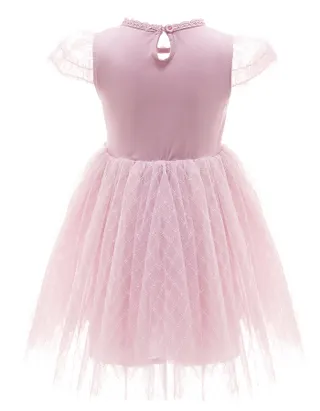 Allovin Toddler Girl Cap Sleeve Tulle Party Princess Dresses