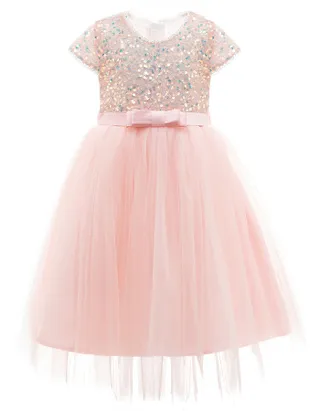 ALLOVIN Sequins Tulle Party Dress