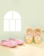 Allovin Girls Canvas Split Sole Ballet Shoes