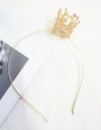 Allovin Rhinestone Crown & Letter Decor Headband