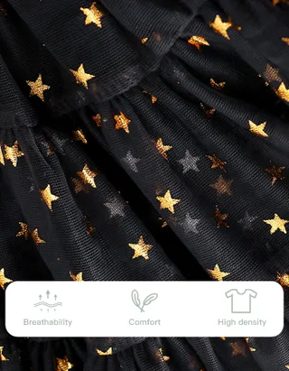 ALLOVIN Sparkly Stars Tutu Skirt