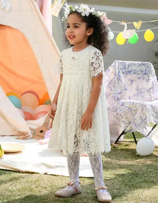 Toddler Girl Floral Lace Dress